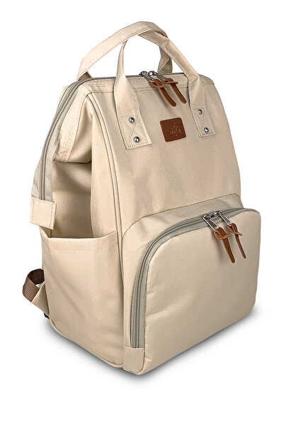 Stylo Star Anne Bebek Bakım Sırt Çantası Hediye Termos Çanta - Bej