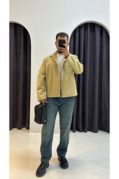 MERVENS Düğmeli Boxy Kalıp Trençkot Ceket