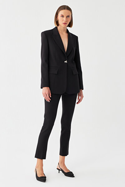 NAGRADA Özel Düğme Detaylı Siyah Blazer Takım