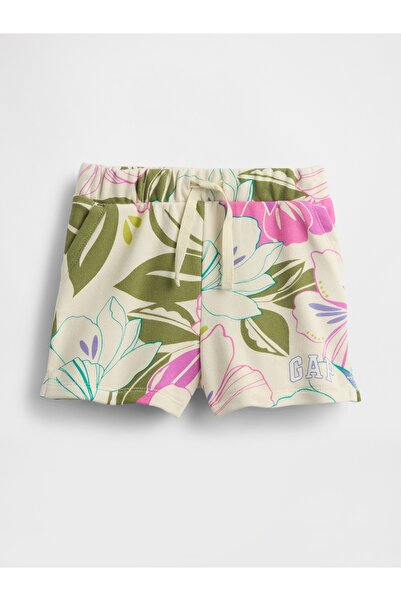 GAP Kız Bebek Çok Renkli Gap Logo Havlu Kumaş Pull-On Şort