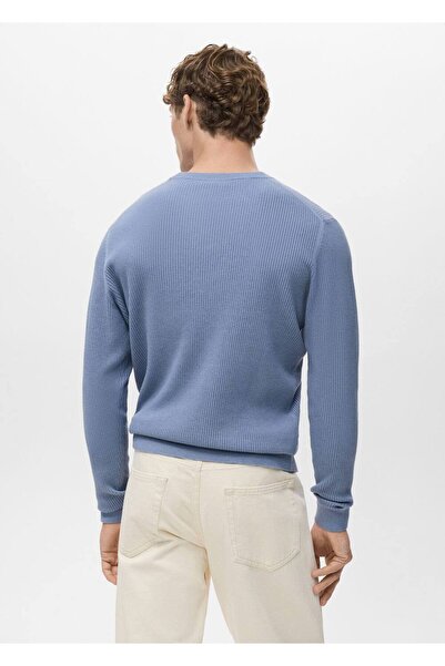 MANGO Man İnce triko ribana pamuklu kazak