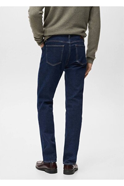 MANGO Man Dar kesim koyu yıkama Jan jean pantolon