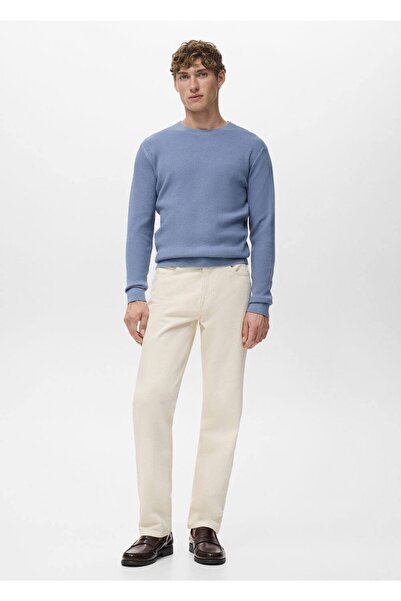 MANGO Man İnce triko ribana pamuklu kazak