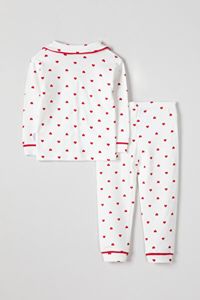 Krazber Set pijamale pentru fete Set cu mâneci lungi cu model de inimă