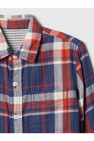 GAP Erkek Çocuk Çok Renkli Ekose Desenli Gömlek