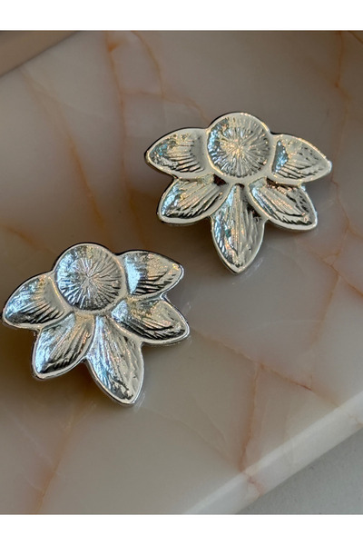 MioArt Lotus Flower Plate Women's Earrings