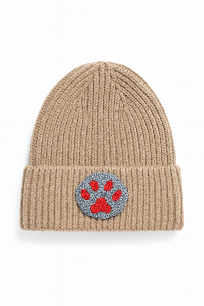 byebruketenci Beretă de lână bej de lux - pentru copii și adolescenți, cu det...