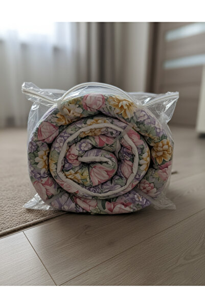 Boema Home Deco Winter duvet with goose down and feather, 140 x 200 cm, Purple flowers