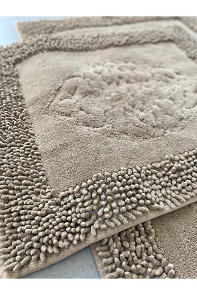 FeelHome Pamukkent Soft, Super Absorbent 2 τεμαχίων 100% βαμβακερό σετ χαλάκι μπάνιου Ultra Luxury Σκούρο καφέ