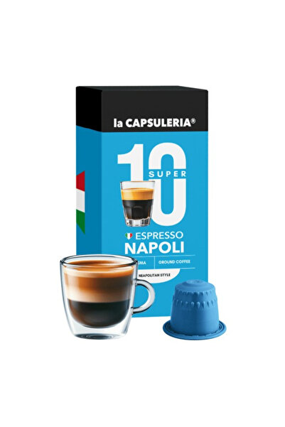 La Capsuleria Cafea Crema di Napoli, 10 capsule compatibile Nespresso, La Capsuleria
