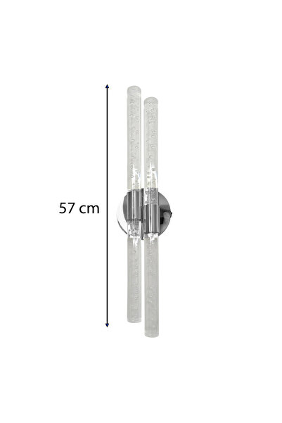 BACKHOME Bh Bubblelight Dubble Şık Ve Zarif Modern Led Duvar Aplik Gümüş Pilli Kumandalı