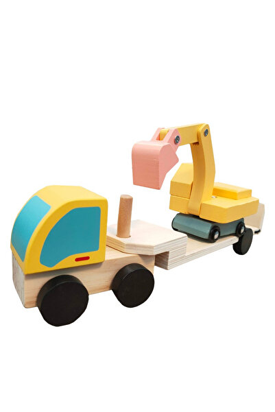 Ludinoo Camion din Lemn – Excavator cu Braț Mobil