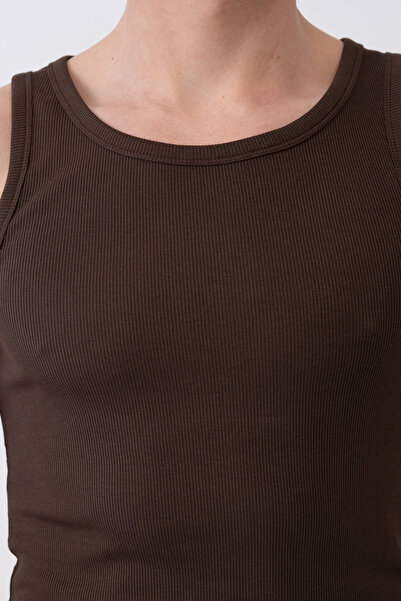 İLKCET MODA Premium Fitilli Slim Fit Kahve Esnek Erkek Spor Atlet