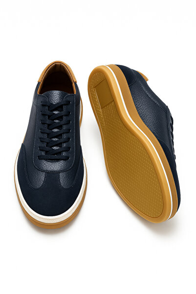 Morven Men's Navy Blue Seasonal Casual Leather Shoes