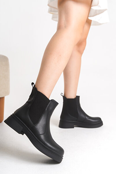 SH SİLVER MODA Kadın Bot Termo Kaymaz Yandan Lastikli Tabanı Dikişli Su Geçirmez