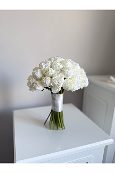 Çiçek Şakayık Güller Gelin Buketi ve Yaka Çiçeği