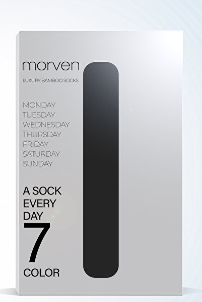 Morven Чоловічі шкарпетки з бамбукової коробки в асортименті 7 штук