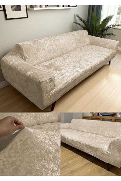 seltenet Kadife 3 Kişilik Koltuk Örtüsü Lastikli Kanepe Örtüsü | Lastikli Koltuk Örtüsü | Koltuk Kılıfı