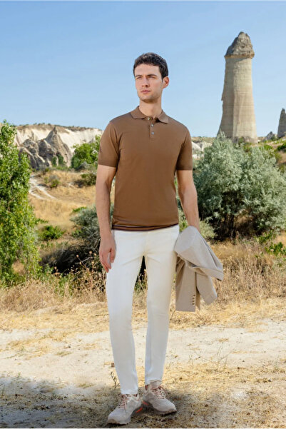 Morven Мъжка тениска Taba Trend с поло яка и динамичен крой