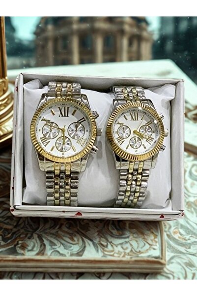 Leerybee Couple Wristwatch 2 Pieces Special Boxed Wristwatch Gift for Lover Spouse Husband Birthday Anniversary