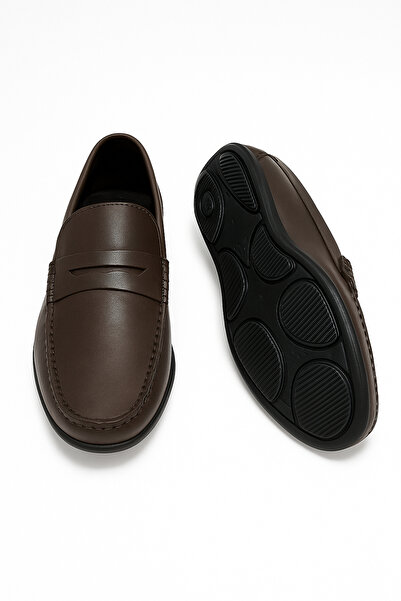 Morven Men's Brown Summer Casual Belted Leather Sports Shoes