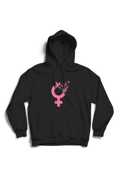 The Fame Feminist Birds Birds World Dan žena Sa kapuljačom Dukserica sa kapul...