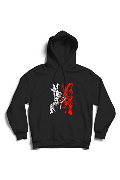 The Fame سويت شيرت بغطاء للرأس مقاس كبير للجنسين من Naruto Anime Manga