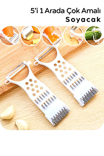 ARVALE Karışık Renk 5 Fonksiyonlu Pratik Soyacak Cips Yapma - 1 Adet