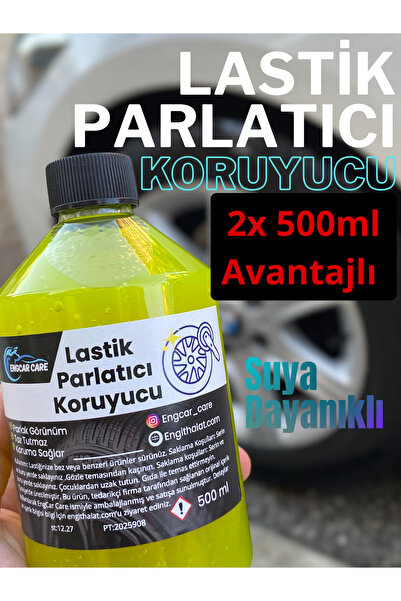 EngCar Care 2 Adet 500Ml Lastik Parlatıcı Jel Toza ve Suya Dayanıklı Yüksek k...