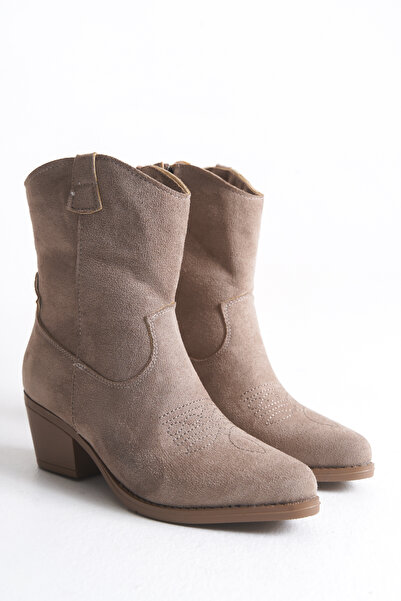 meyra'nın ayakkabıları Жіночі короткі ковбойські чоботи з матового норки