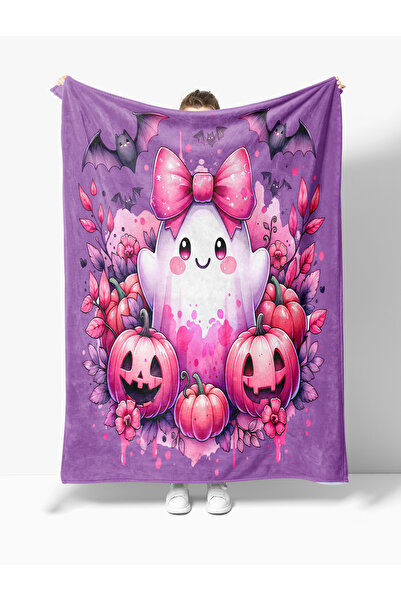 Erays Home Cute Ghost Fleece Tv Blanket Polar Soft Girl Blanket