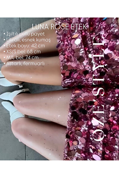oze style LUNA ROSE PEMBE PAYET ETEK