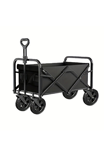 AGD Multi-purpose folding shopping and camping cart with removable canvas and sturdy metal frame (35.4 i