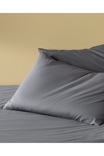 Madame Coco Manon Ranforce Spannbettlaken-Set, 100 % Baumwolle, Anthrazit