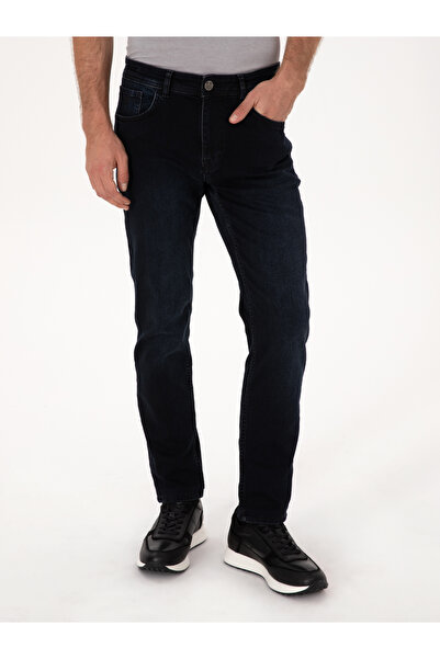 Cacharel Koyu Lacivert Slim Fit Pamuk Karışımlı Jean Pantolon 50308678-VR100