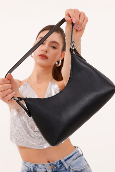 CELESTIAL COLLECTION Geantă neagră, elegantă și rafinată, pentru mână și umăr