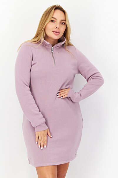 Andrew Marc Women Plain Mini Casual Dress, Lavender