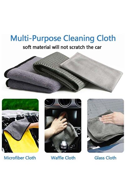 fulina Car Care Cleaning Set, 12 Pieces Automotive Care Kit, Car Wash Set for Car, Motorcycle, Indoor and O