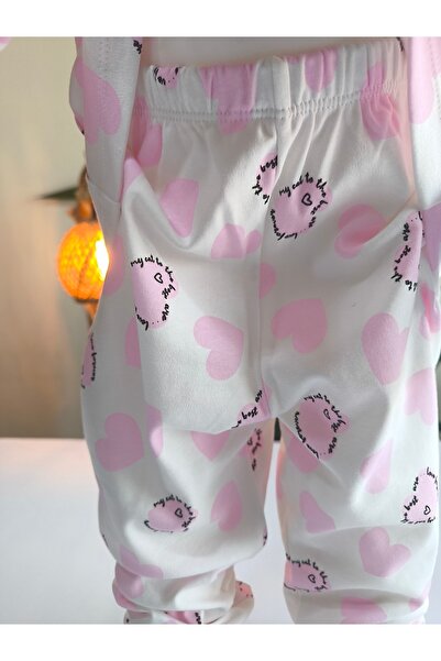 Miniworld Kız-Erkek Bebek- Çocuk Pijama Takımı %100 Pamuk Uzun Kollu Önü Çıtçıtlı Mevsimlik