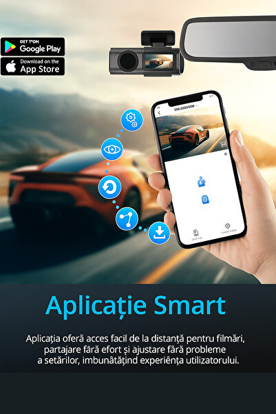 Edima Camera Auto DVR 4K EDIMA®, Camera de bord ultracompacta, FULL HD 4K, 2160P, Inregistrare in bucla,