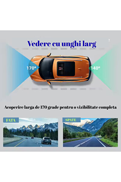 Edima Camera Auto DVR 4K EDIMA®, Camera de bord ultracompacta, FULL HD 4K, 2160P, Inregistrare in bucla,