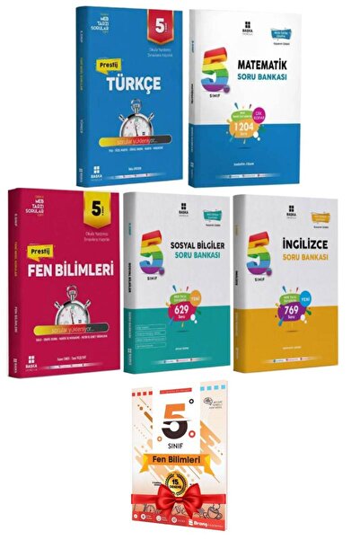 Başka Yayıncılık Başka Yayınları 5. Sınıf Tüm Dersler Soru Bankası Seti+Hediye