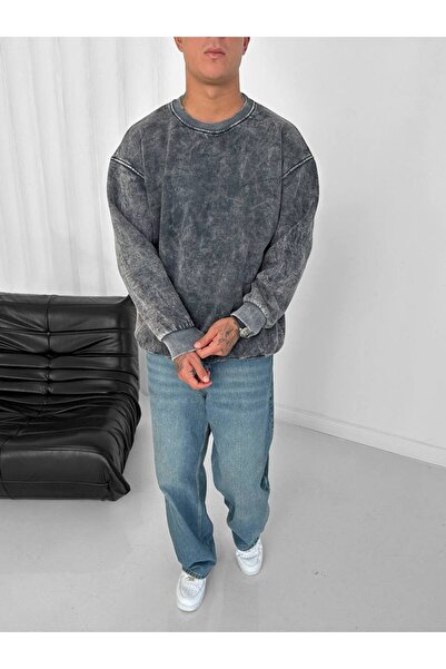 İLKCET MODA Прання Тканина Oversize Unisex Світшот