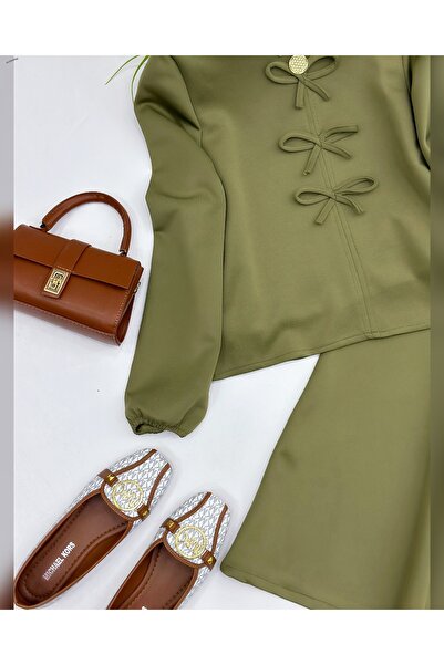 YEDİLALE Bow Hijab Skirt Set