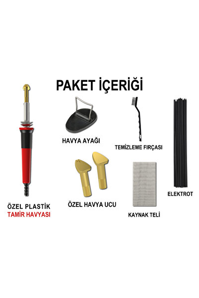 Tank Plast Plastik Kaynak Tamir Kiti–Havya Makinesi,Otomotiv Tamponları Profesyonel Onarımı, Plastik Tamir Seti