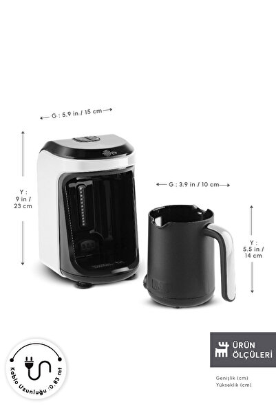 Karaca Pearl White Aroma Turkish Coffee Machine - Memory Hüps