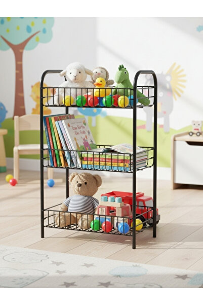 Emkatex Katlı Çok Amaçlı Oyuncak Dolabı, Rafı, Oyuncak Depolama, Kitaplık, Raf