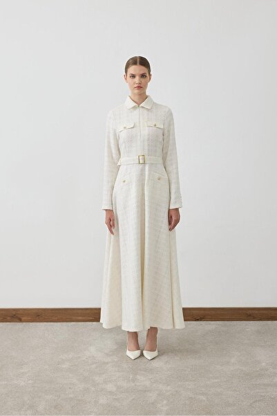 TERZİ DÜKKANI LADY TUVİT ELBİSE EKRU