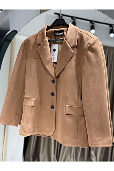 D'RECCY Дамско шикозно кафяво велурено яке