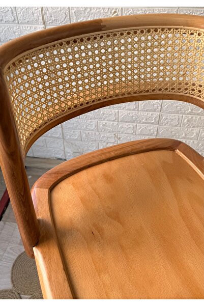 silla Concept Odin Bar Sandalyesi Hasırlı Naturel Ahşap Ada Sandalye